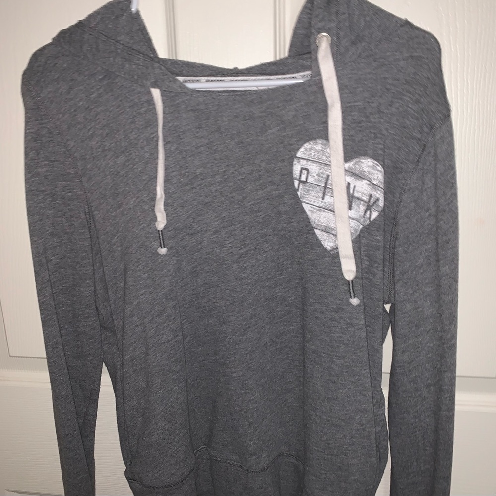 Gray PINK hoodie